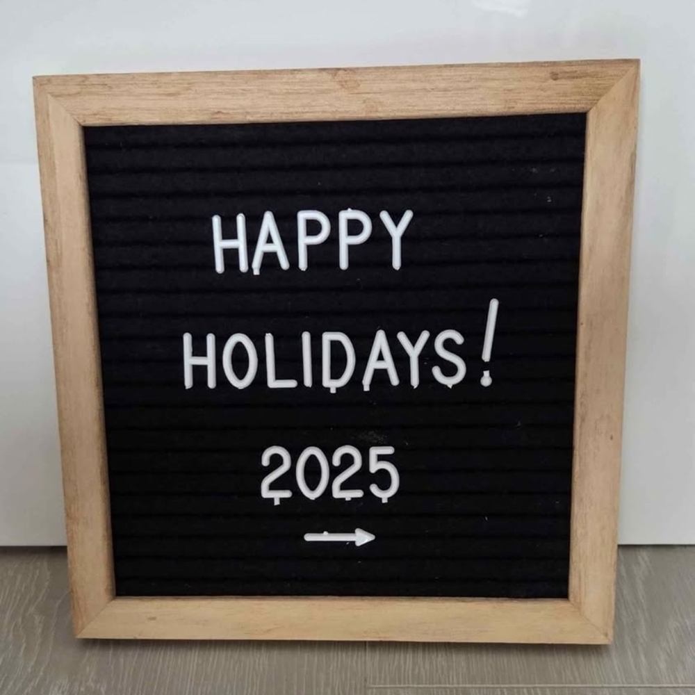 Chic Black and Tan Holiday Message Board